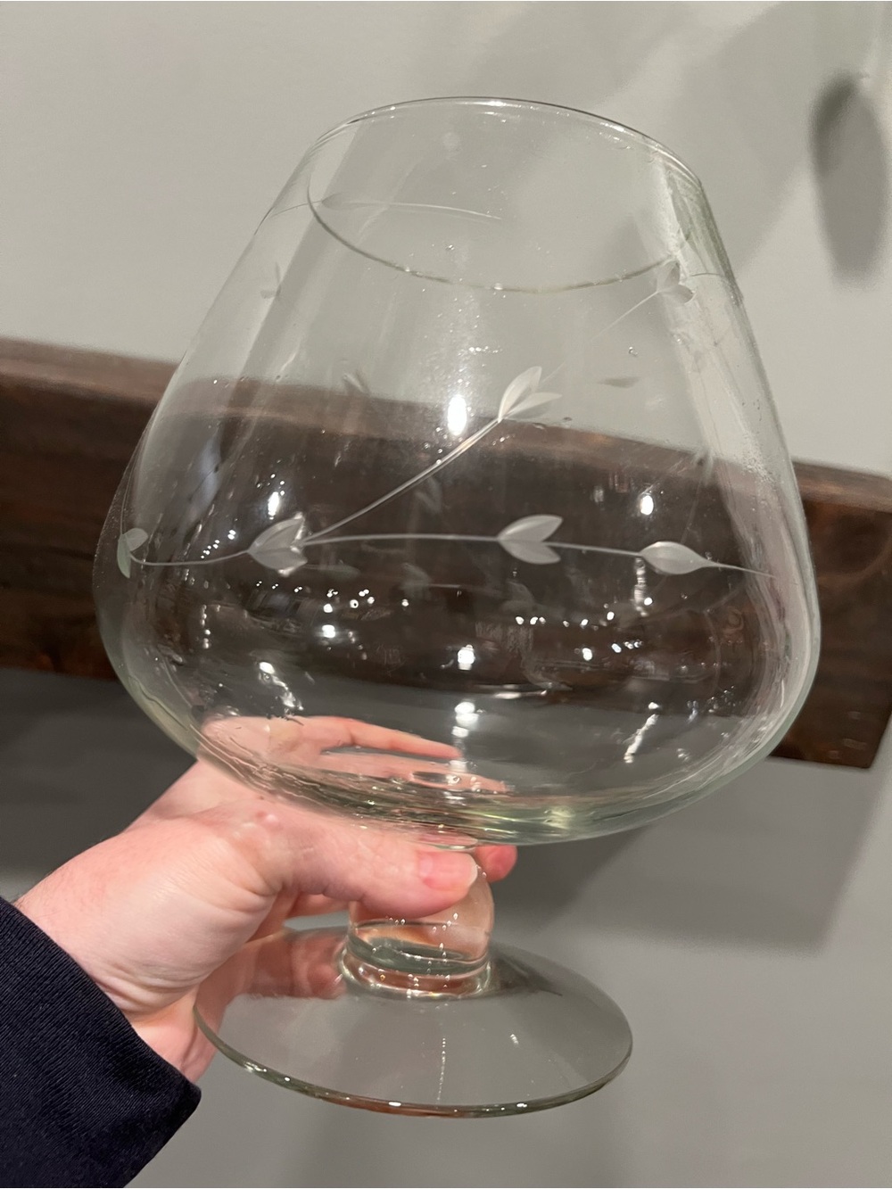New Vintage Princess House Heritage Large Brandy Snifter 9" Sniffer Vase